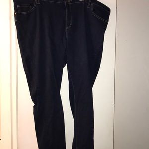 Dark denim jeans